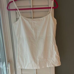 Women's White Spaghetti Strap Nursing Top for Breastfeeding